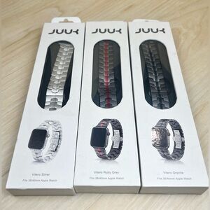 Three JUUK Vitero Aluminum 38mm 40mm Apple Watch Bands Set